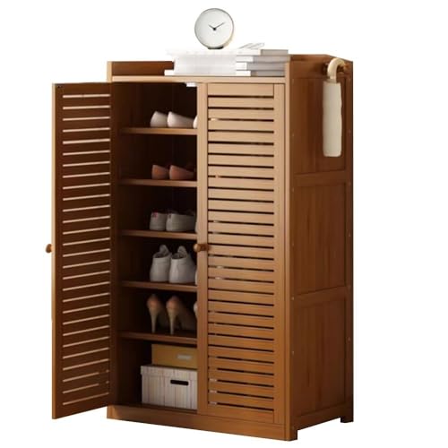 Armoire à chaussures 7 niveaux avec portes à volets élégantes