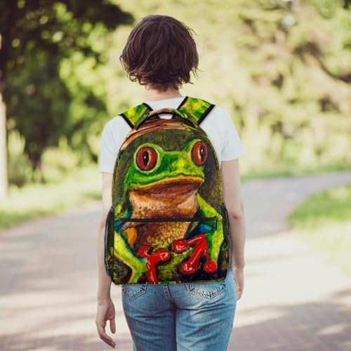 Sac à dos grenouille arborescente aux yeux rouges multicolore 40cm - 6