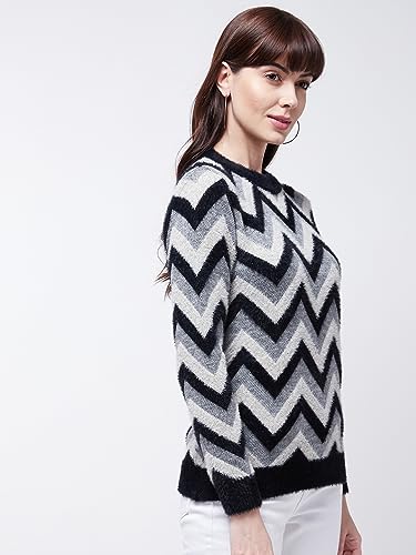 Image of Modeve Women Checkered Sweater for Winters