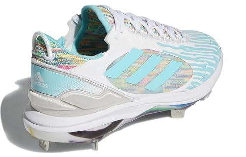 adidas Womens PureHustle 2 Elite Dripped Out Softball Cleats, White/Pulse Aqua/Shock Pink3