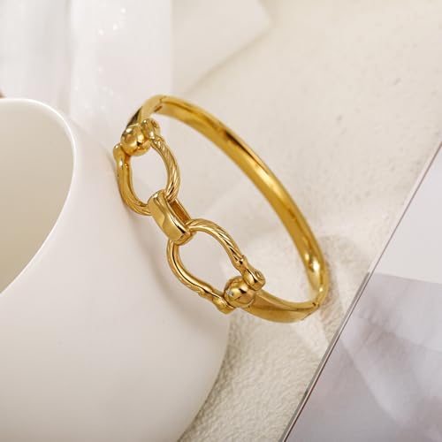 Chunky Gold Bangle Bracelets for Women Hammered Texture Cuff Bangles Wrist Wrap Bangle Bracelet Jewelry4