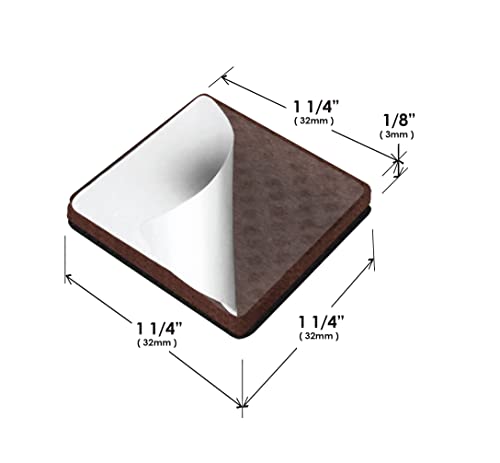 Image of Slipstick GorillaPads CB148 Non Slip Furniture Pads /Rubber Gripper Feet (Set of 8) Self Adhesive Anti-Skid Floor Protectors, 1-1 /4 inch Square, Black