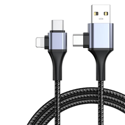 KASTWAVE USB C Cable, 4 in 1 Universal USB Cable, 6ft Travel Charger Cord, Fast Charging Cord PD Type C to C Male to Male, with 480Mbps Data Transfer, Universal Charging Cable for Phone, Computer