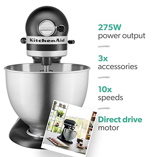 KitchenAid Classic 5K45SSEBM mattschwarz Küchenmaschine – Bild 3