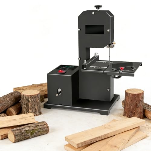 Glowdora Sierra De Cinta Multifuncional Profesional 800w para Carpintería - Mesa De Metal Ajustable, Corte 70mm, 1750 RPM, 8.5kg, para Talleres Pequeños Y Trabajos En Madera/Espuma StandardEdition