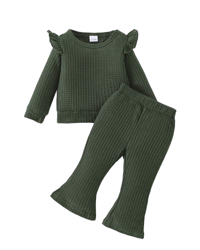 Image of Weebaby Toddler Girl Clothes Infant Girl Sweatsuit Baby Pant Set Outfits Fall Winter Clothing Little Clothes for Girl