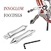 INNOGLOW Motorcycle Foot pegs Footrest footpegs Chrome Pirate Spike Male Mount Footpegs For Harley Davidson Softail Sportster Dyna Touring