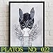 Produktbild PLDZSH Triptychon Aquarell Cartoon Kinderzimmer Dekor Leinwand Gemälde Wandkunst Poster Und Drucke Bilder Für Kinderzimmer Wohnkultur Geschenke, 30x40 cm kein Rahmen, 022