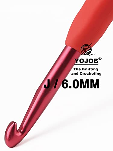 Image of YOJOB 2Pack Size J / 6mm, K / 6.5mm Crochet Hooks, Super Smooth & Ergonomic for Beginner and Advanced (6.0mm, 6.5mm)