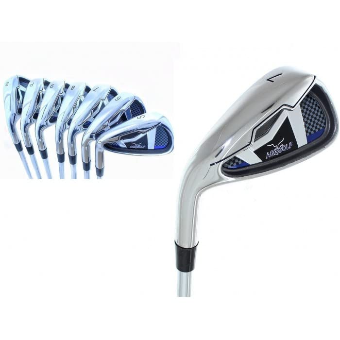 AGXGOLF Men's Left Hand Magnum Golf Club Set; w/Oversize Driver + 5 Wood + 4&5 Hybrids + Callaway Style 6-PW Irons + SW: Stiff Flex, Cadet Length; Free Putter Built in The USA!