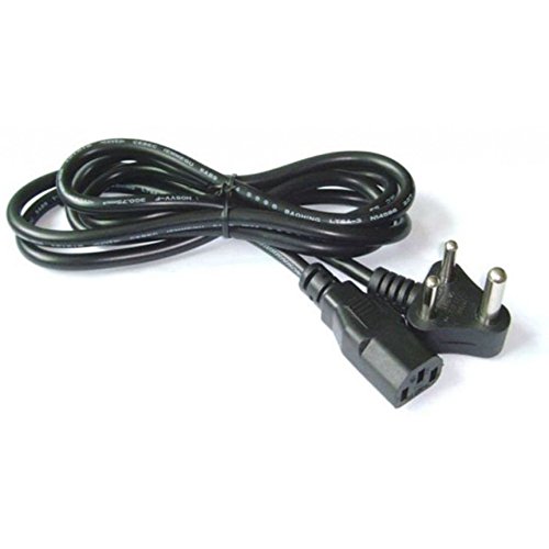 Image of PremiumAV 1-Meter Power Cable Cord - Black, Compatible with Desktop PCs, Monitors, Printers, UPS Units, and Electronic Devices for Reliable Power Supply