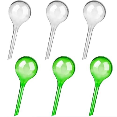 RSYHVG Plant Watering Globes, 6 PCS Plant Watering Bulbs Self Watering Devices for Plants Automatic Plant Waterer Slow Release Drip Irrigation Vacation Plants Watering System for Indoor Plants
