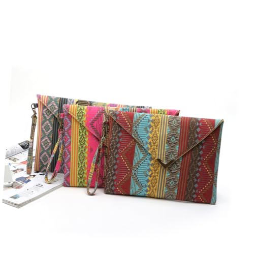 Healvian Bolso Lona con Geométrico Resistente y Práctico para Mujer Monedero Compacto para Fiesta y Diario Accesorio Chic para Eventos Sociales