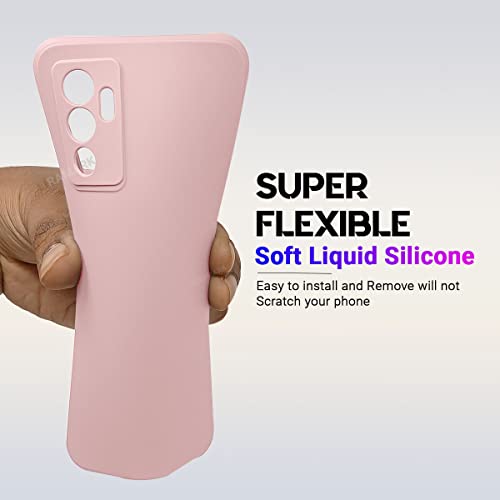Image of LIRAMARK Silicone Soft Back Cover Case for Vivo V23e 5G / Vivo S10e 5G / Vivo Y75 4G (Silicone Pink)