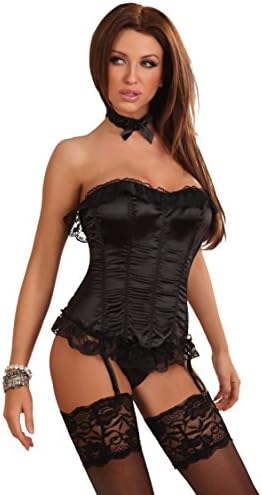 bustier satin noir