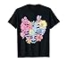Pastel Goth Heart Ribcage with Butterflies & Flowers T-Shirt