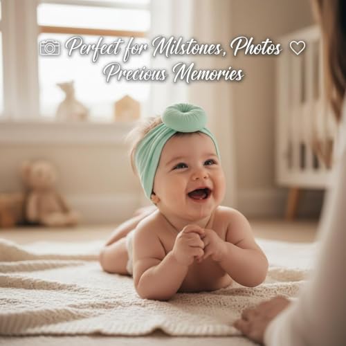 Image of BAKEFY - 6 Baby Flower Headbands for Baby Girls | Soft Nylon Headbands for Newborn Babies, Infant, Toddler | Hair Band, Hair Accessories for Girls