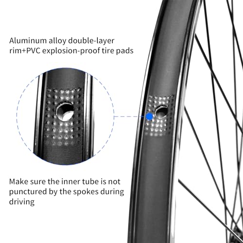 Image of 26 inch /27.5 inch /29 inch Mountain Bike Wheelset，Ultralight Aluminum Alloy Rim 32H High Strength Bike Wheels， Quick Release Disc Brake MTB Wheel Set， Compatible 7-12 Speed Cassette