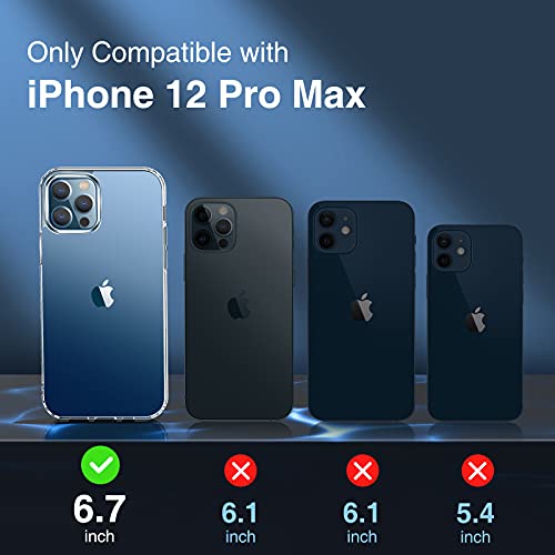 Elando for iPhone 12 Pro Max Phone Case, Anti-Yellowing Clear Phone Case, Super Slim Phone Case (0.39" Added) - Crystal Clear - Image 3