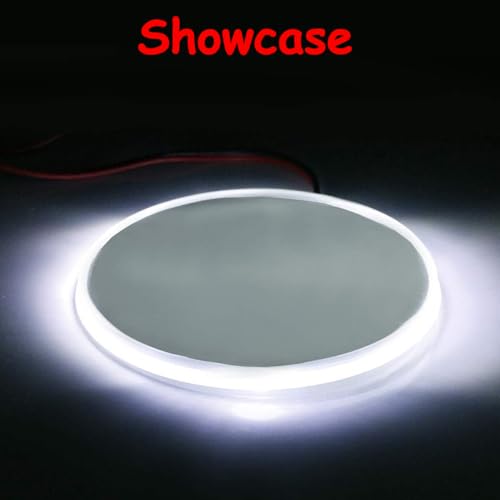 Image of White LED Car Background Grille Logo Badge Emblem Light lamp,82mm Waterproof Background Tail Badge Emblem Logo LED Light Lamp Sticker Auto Emblems Compatible for B /MW 3 5 7 Series X3