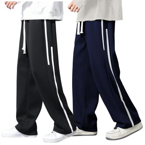 Image of GRECIILOOKS Korean Style Track Pants for Men - Loose Fit Lycra Cargo Joggers | Trendy Gym & Streetwear Bottoms with Utility Pockets (Available in Plus Size)