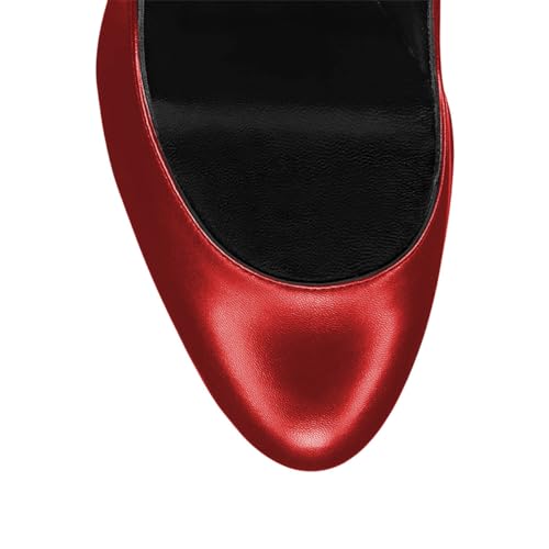 FOWT Women Chic Round Toe Platform Pumps Sexy 6 Inch Stiletto High Heels Dress Prom Wedding Slip On Shoes Size 4-15 US3