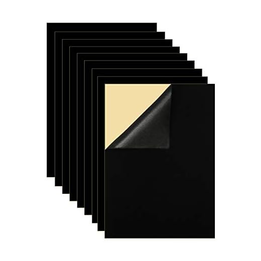 Mesheshe 10PCS Self Adhesive Felt Fabric, Soft Velvet Drawer Liner, DIY Velvet Fabric for Art & Crafts, Jewelry Box Felt Liner, A4 Size (8.3" x 11.8", Black)