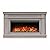 Ameriwood Home Elmcroft Wide Mantel w/Linear Electric Fireplace in Rustic Gray