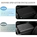 NYTKL Car Center Console Cover, PU Leather Car Center Armrest Cover with 2 Storage Bags, Upgraded Comfortable Middle Console Protector Cushion Pad Universal for Most Vehicles (Black)