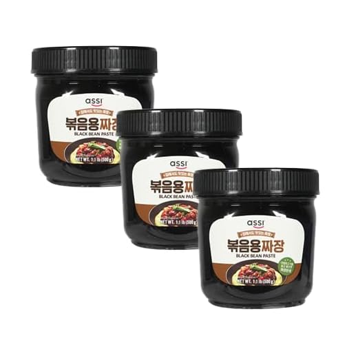 ASSI Schwarze Bohnenpaste – Reichhaltiger und authentischer koreanischer Jjang-Sauce-Geschmack – 0,5 kg (3 Stück)