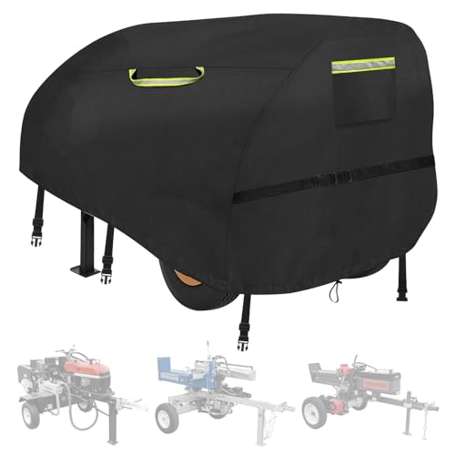 KONWLANG Log Splitter Cover 600D Heavy Duty Waterproof Oxford Cloth All Weather UV Dust Resistant 83 L x 45 W x 39 H Fit 15-45 Ton Gas Electric Log Splitter Outdoor Protection