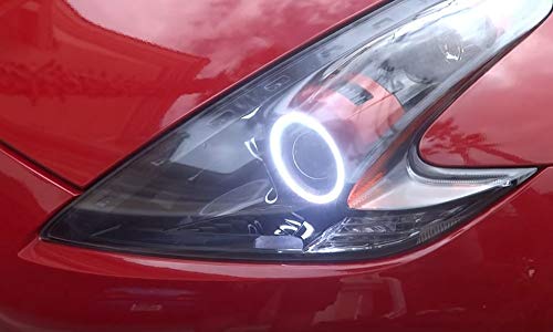 Anillos Halo LED Angel Eyes Blanco Xenon para Nissan 370Z 2009-2020 miniatura 5