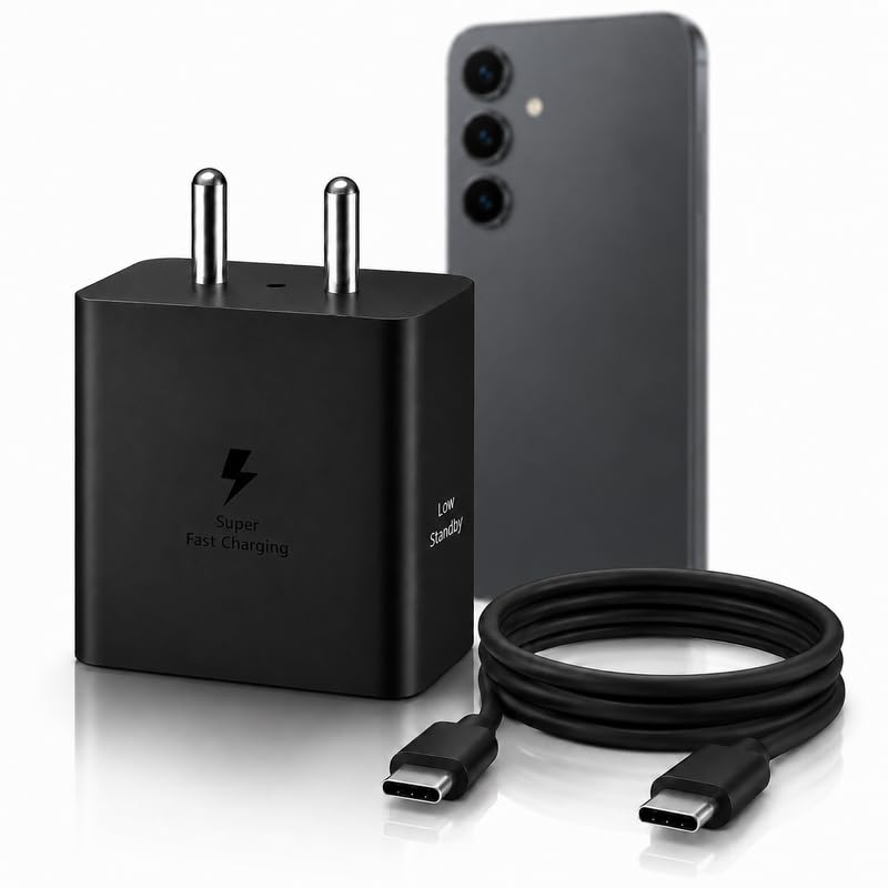 Image of 45W PD Super Fast Charging Adapter Type-C 1m Cable PPS Travel Charger Compatible with Samsung Galaxy Z Fold 5 /Z Fold 6 /Z Fold 8 /Z Flip 5 /Z Flip 6 /Z Flip 5 /Samsung Galaxy Tab Series 45 w Quick Charge
