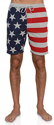 Prestigez Men's American Flag Lounge Shorts or Pants Pajama Bottoms