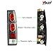 Winjet Tail Lights for For Nissan 1986-1994 Hardbody D21 SE / 1986-1989 1994 XE, 1995-1997 Pickup SE XE Lamp Taillights Assembly Driver and Passenger Side (Matte Black Housing/Clear Lens)