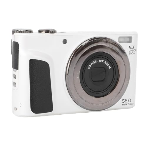 KIMISS 56MP 4K -Kamera mit 10x Optischem Zoom, 6X Digitalem Zoom, Flip -Bildschirm, Gesichtserkennung, Selbsttimer- und Szenenmodus, 2,88 -Zoll -Display für Fotografie, Vlogging