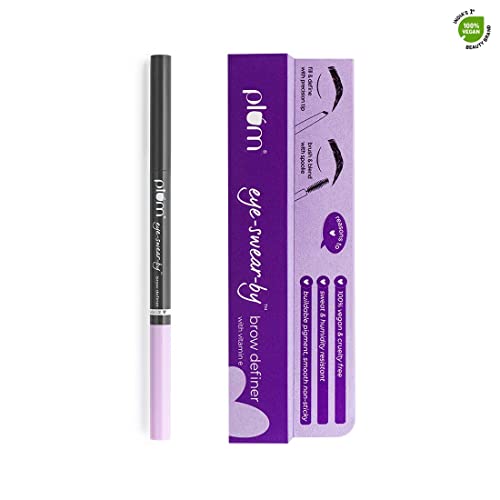 Plum Eye-Swear-By Brow Definer - Ash Black | Buildable Pigment | With Vitamin E | 100% Vegan & Cruelty Free - Image 3