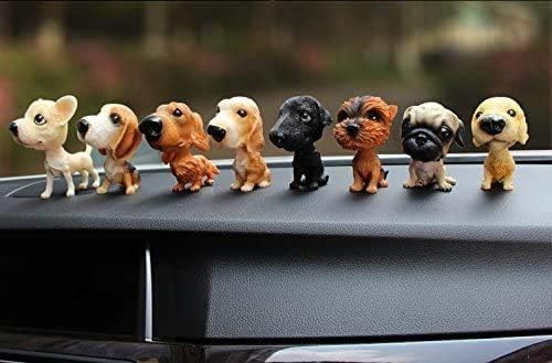 HUBCOINER Pug Bobble Head Mini Puppy Dog Figurine Car Dashboard Decoration Nap Head Shake for Home Ornaments (Yorkshire Terrier)