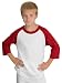 Sport-Tek YT200 Youth Colorblock Raglan Jersey - White/Red - M