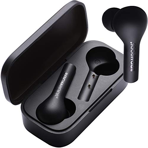 Get Cheap Price BOOMPODS Bassline True Wireless Earbuds - Bluetooth in-Ear Headphones, Water/Sweat Resistant, Compact Travel Charging Case, Instant Connection, TWS (Black)