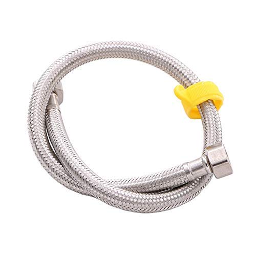 SBD 36" Inch Stainless Steel Connection Pipe for geyser | Connection Pipe for Faucet | Geyser Inlet Pipe | Geyser Outlet Pipe | Hose Pipes - Pack of 2 3