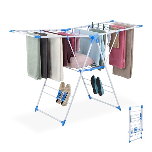 Relaxdays Étendoir à Linge, tancarville Pliable, 2 étages Pr...