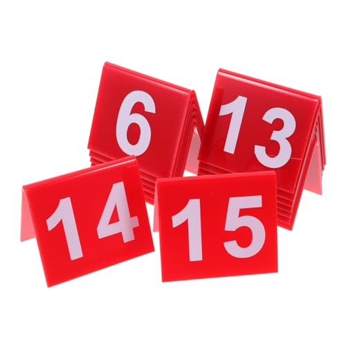 TIDTALEO 15pcs Restaurant Table Numbers - Minimalist 1-15 Acrylic Double Side Numbered Table Tents Restaurant Numbers Cards Signs For Party Banquets Wedding Reception