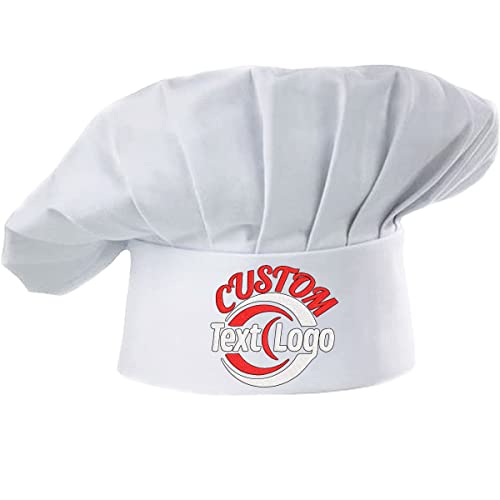 Custom Embroidered Chef Hat, Custom Poplin Floppy Chef Hats, White Black Chef Hat Unisex Men Women for Dad Mom Grandpa Gifts