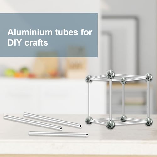 iMeistek 6063 Aluminium-Rundrohre, 5 mm Außendurchmesser, 2 mm Innendurchmesser, 300 mm Länge, 1,5 mm Wand, nahtlos, gerade, Aluminiumrohre (3 Stück)