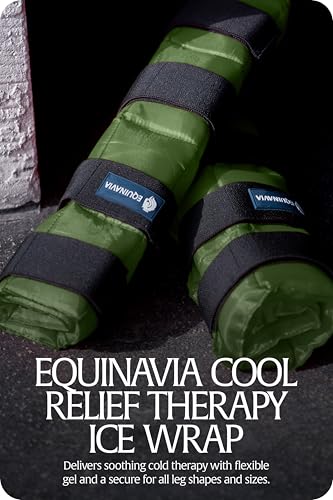 Image of Equinavia Cool Relief Therapy Equine Ice Boots for Horses-Gel Cooling Wraps | Reusable Horse Ice Boots, Soothing Ice Wraps for Horses Recovery Cool Gel for Tendons and Ligaments Soreness After Exercise