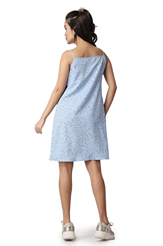 Image of POPWINGS Casual Floral Printed Maxi Length Fit & Flare Dress for Women || Summer Dress for Women || Flare Maxi Dress for Women Stylish || Sleeveless Dress for Women