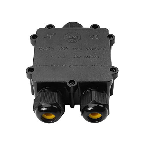 EisEyen Caja de derivación impermeable IP 68, conector de cables, caja de conexión, caja de distribución, manguito de toma de tierra.