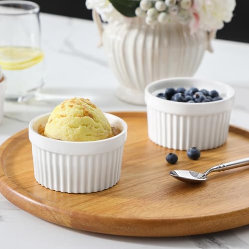 Malacasa RAMEKIN-DISH-043 Ramekins 6 Oz Oven Safe, Porcelain Creme Brulee Ramekins Pudding Custard Cups Small Ceramic Souffle Dishes Ramakan Ramiken Ramicans Baking Bowls Set Of 6 thumb #8