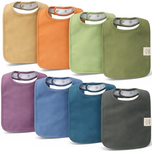 KeaBabies 8-Pack Bio-Baumwolle Baby Lätzchen